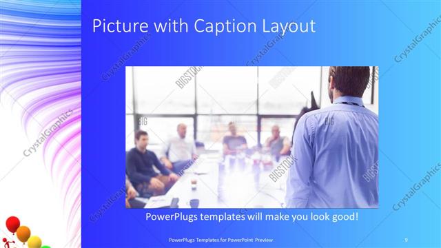 Picture with Caption presentation slide layout