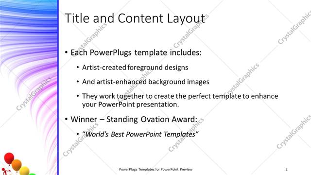 Title and Content presentation slide layout
