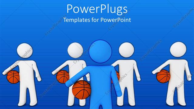  Presentation with sports - A number of figures with basketballs