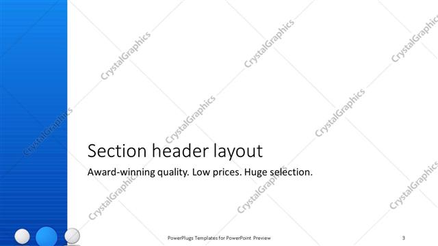 Section Header presentation slide layout