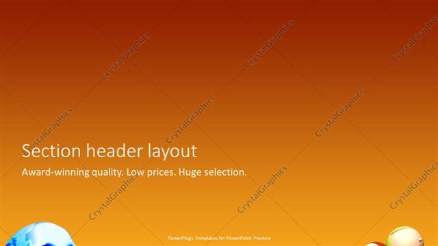 Section Header presentation slide layout