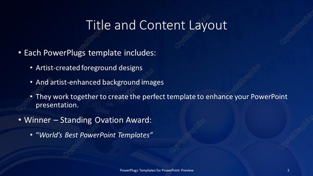 Title and Content presentation slide layout