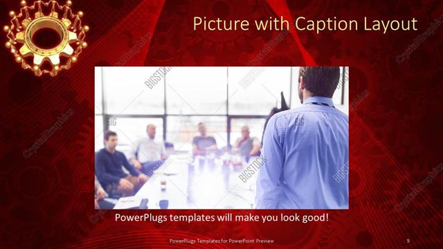 Picture with Caption presentation slide layout