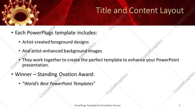 Title and Content presentation slide layout