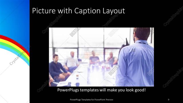 Picture with Caption presentation slide layout