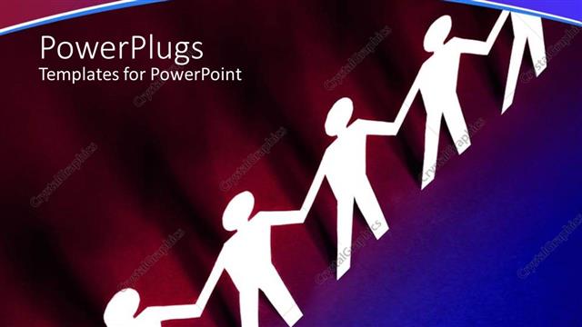  Presentation with team hands - A number of figures holding each other's hands