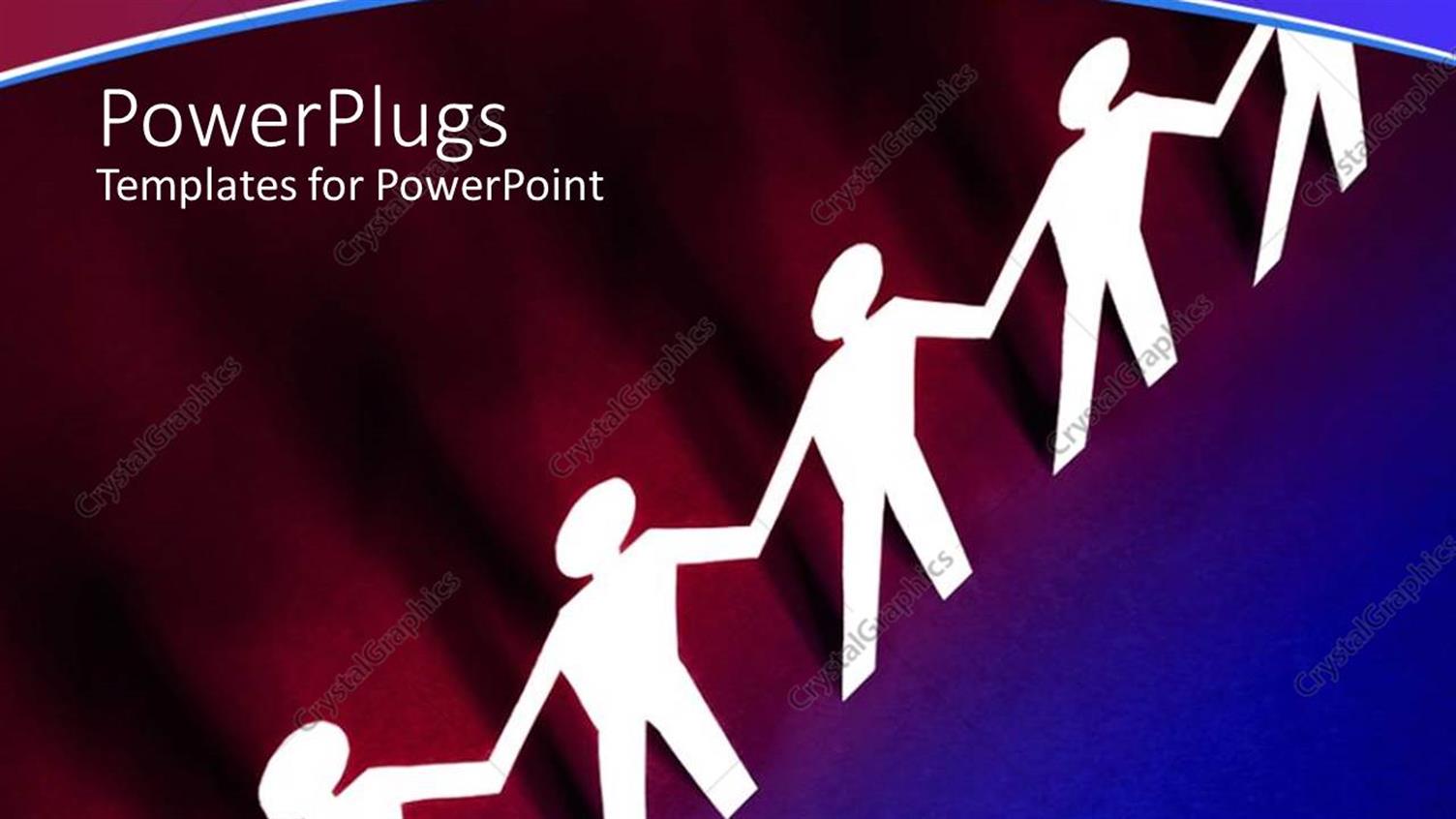 Featuring a Number of Figures Holding Each Others Hands