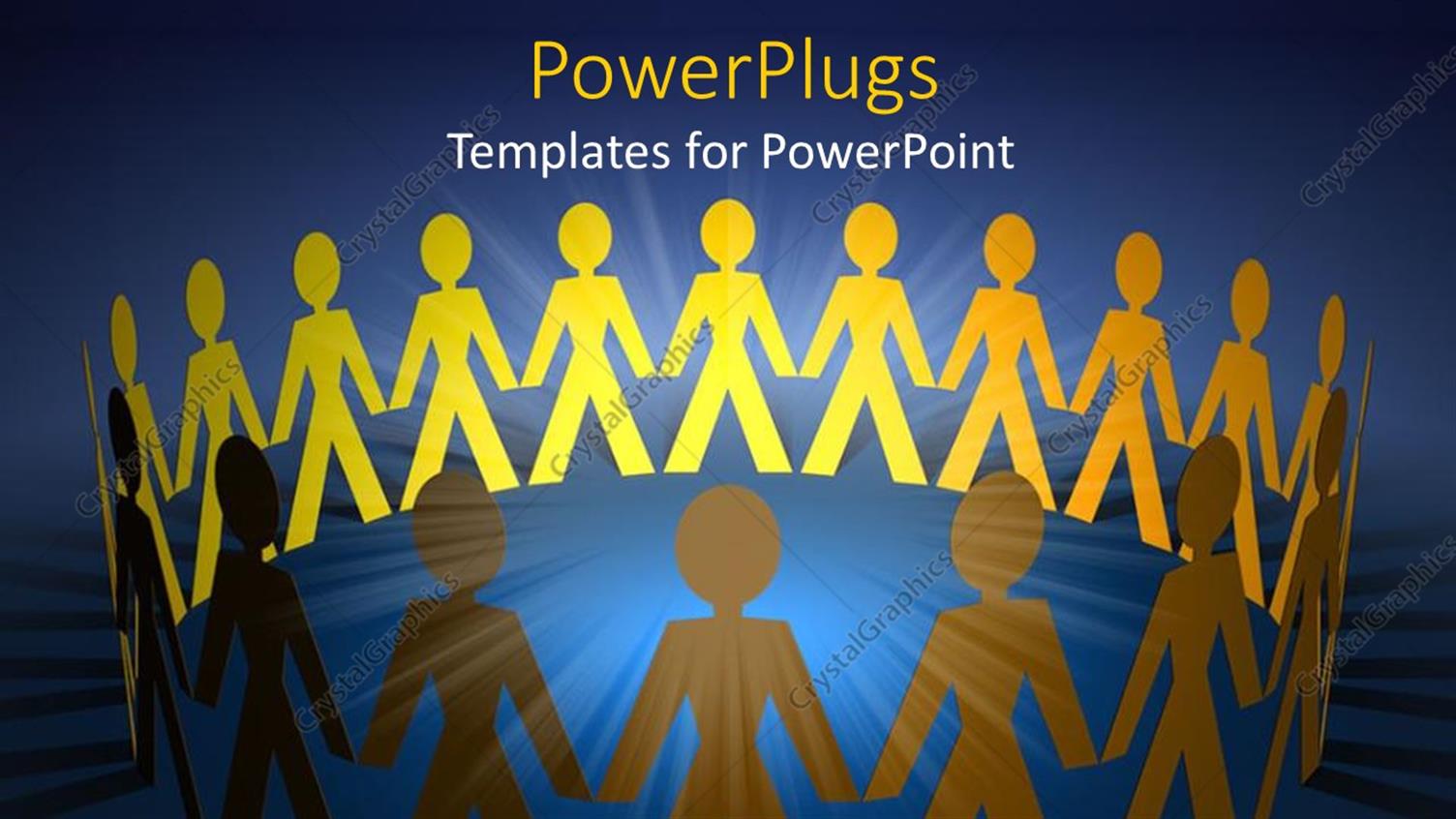 Featuring a Number of Figures Holding Each Others Hands