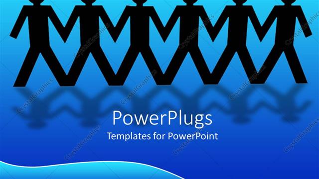  Presentation with team hands - A number of figures holding their hands