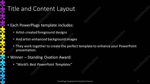 Title and Content presentation slide layout