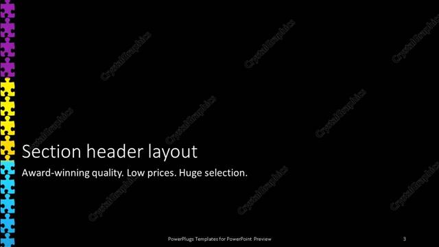 Section Header presentation slide layout