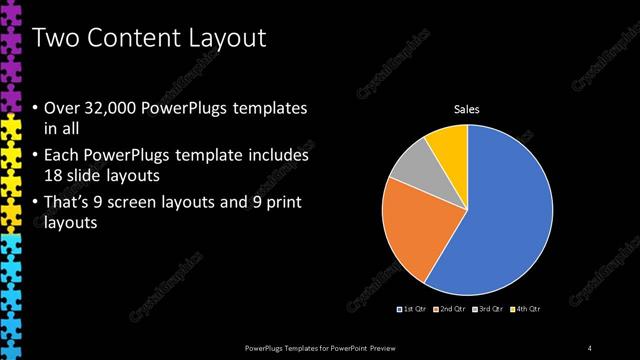 Two Content presentation slide layout
