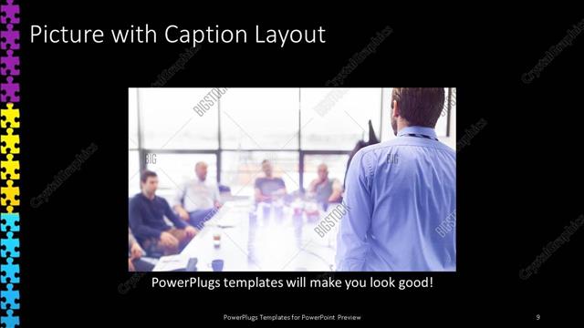 Picture with Caption presentation slide layout