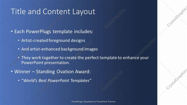 Title and Content presentation slide layout