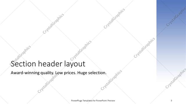 Section Header presentation slide layout