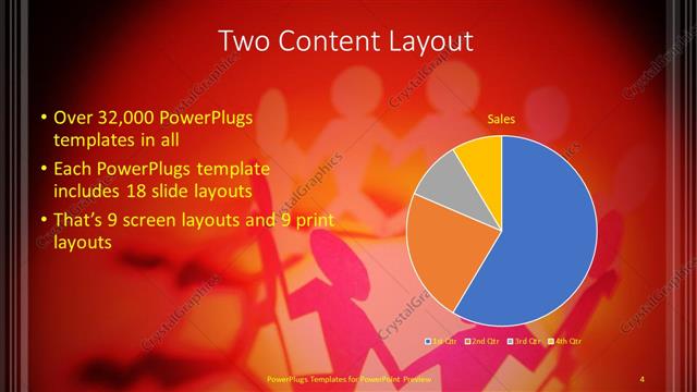 Two Content presentation slide layout