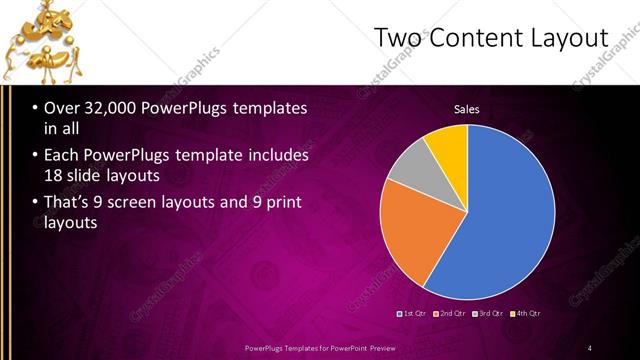 Two Content presentation slide layout