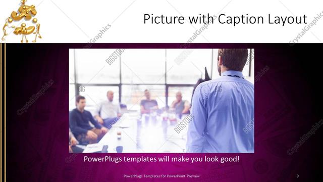 Picture with Caption presentation slide layout