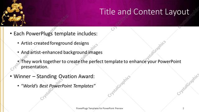 Title and Content presentation slide layout