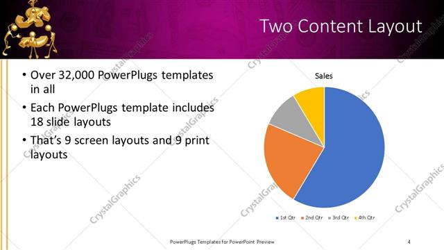 Two Content presentation slide layout