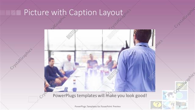 Picture with Caption presentation slide layout