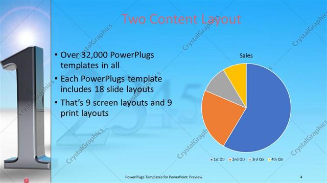 Two Content presentation slide layout