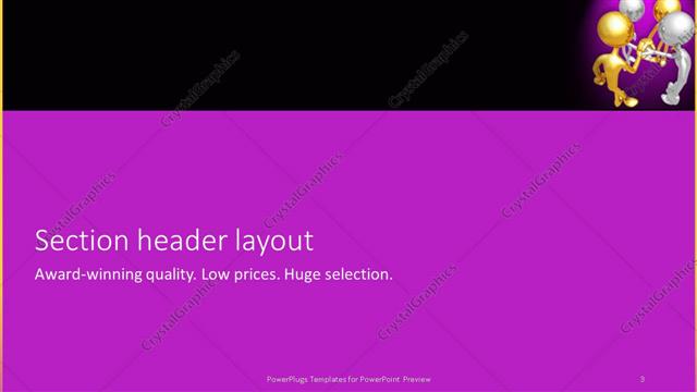 Section Header presentation slide layout
