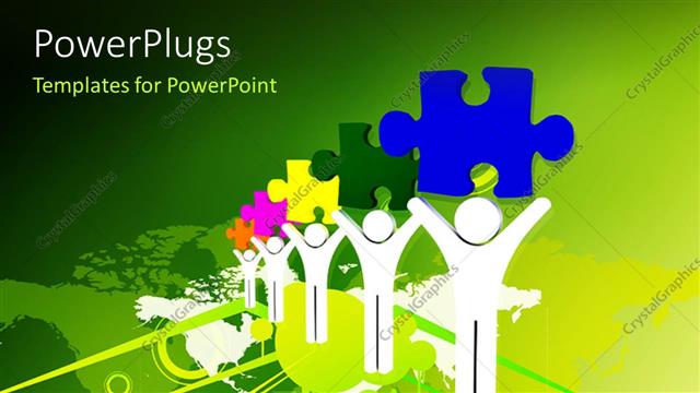  Presentation with solution - A number of figures with puzzle pieces