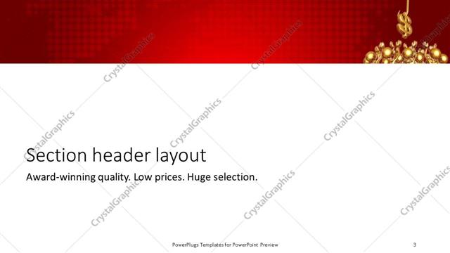 Section Header presentation slide layout