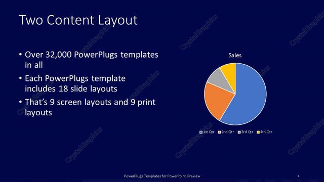 Two Content presentation slide layout