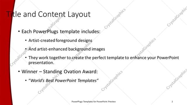 Title and Content presentation slide layout