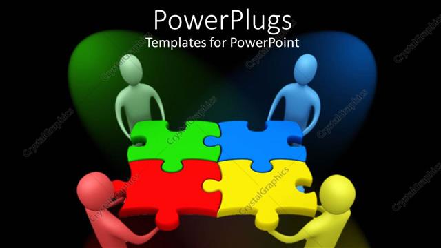  Presentation with solving - A number of figures solving  a puzzle