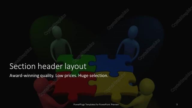 Section Header presentation slide layout