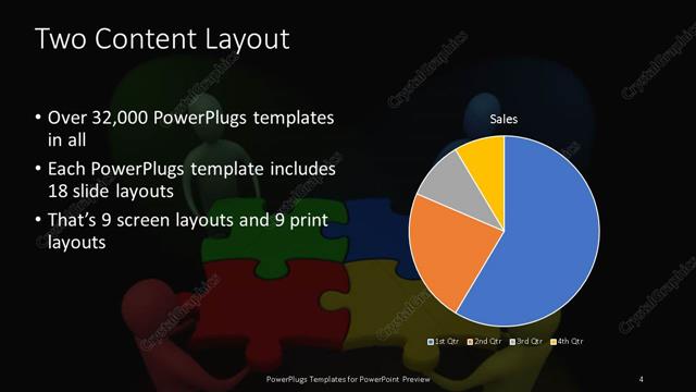 Two Content presentation slide layout