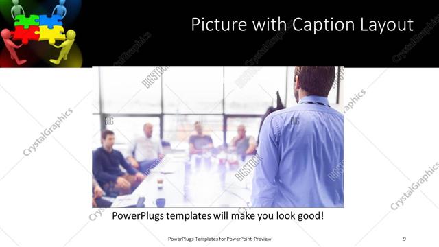 Picture with Caption presentation slide layout