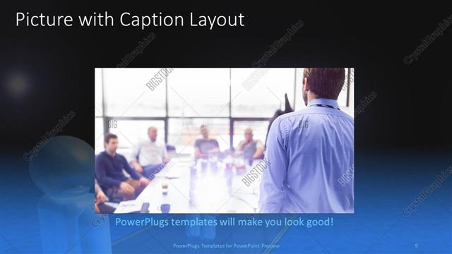 Picture with Caption presentation slide layout