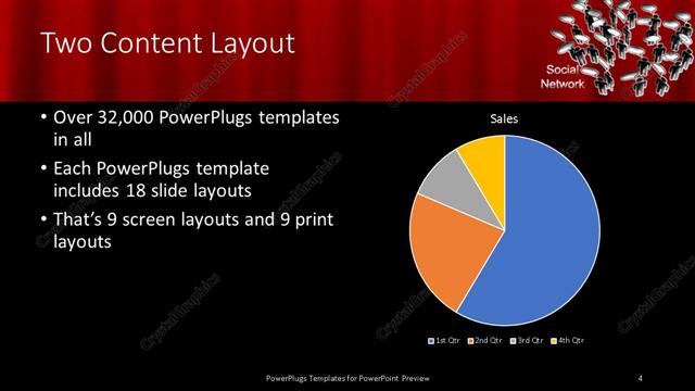 Two Content presentation slide layout