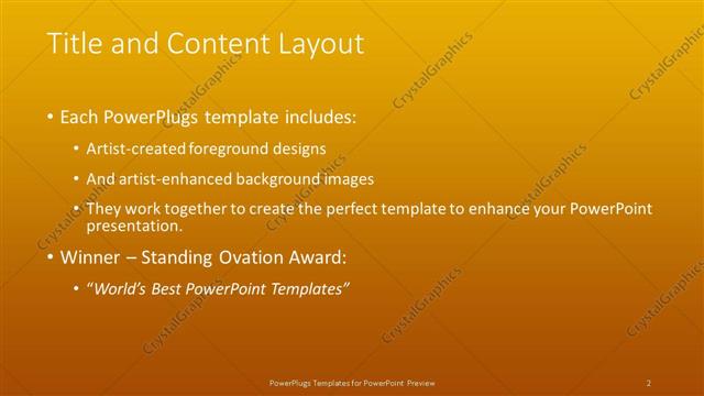 Title and Content presentation slide layout