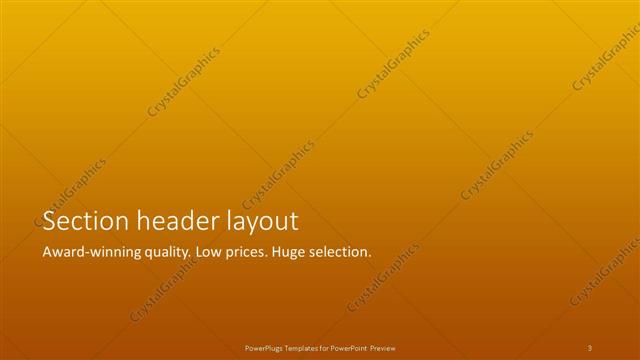 Section Header presentation slide layout