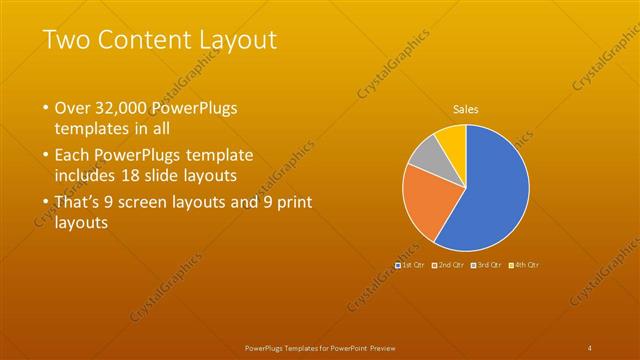 Two Content presentation slide layout