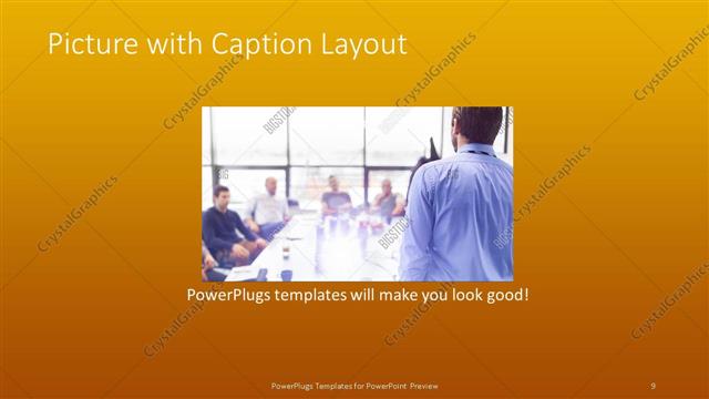 Picture with Caption presentation slide layout