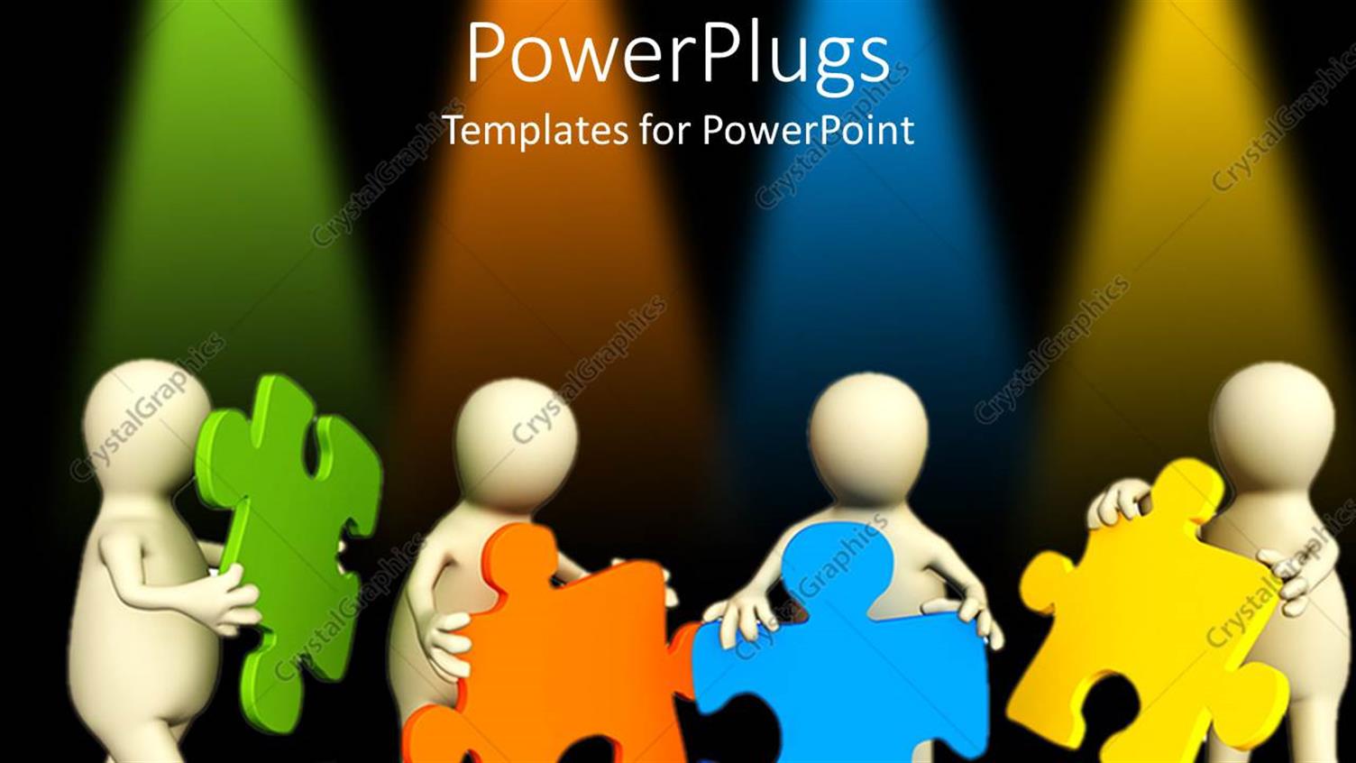 Featuring a Number of Figures Together Holding Puzzle Pieces