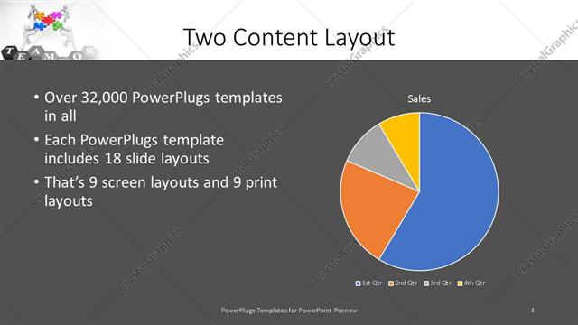 Two Content presentation slide layout