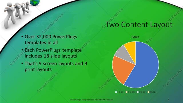 Two Content presentation slide layout