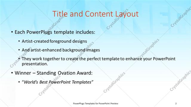 Title and Content presentation slide layout