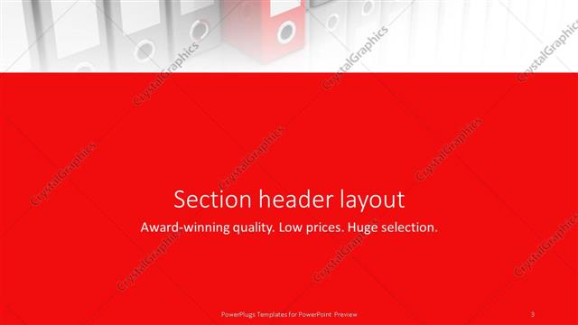 Section Header presentation slide layout