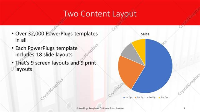 Two Content presentation slide layout