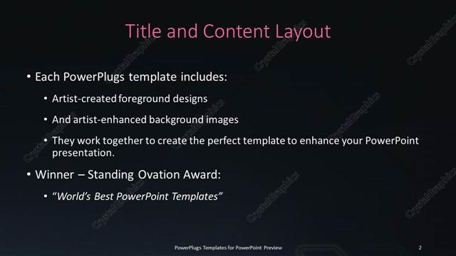 Title and Content presentation slide layout