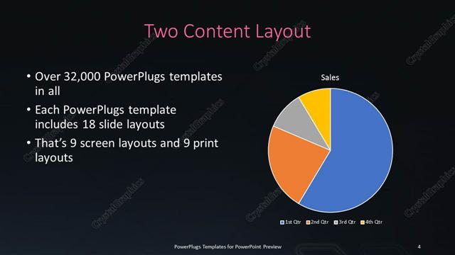 Two Content presentation slide layout