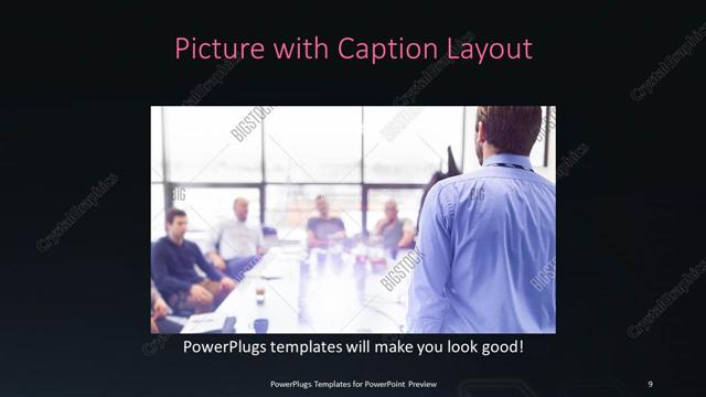 Picture with Caption presentation slide layout